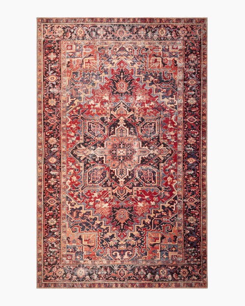 Athena Washable Rug - 3'9" x 5'6" / Red