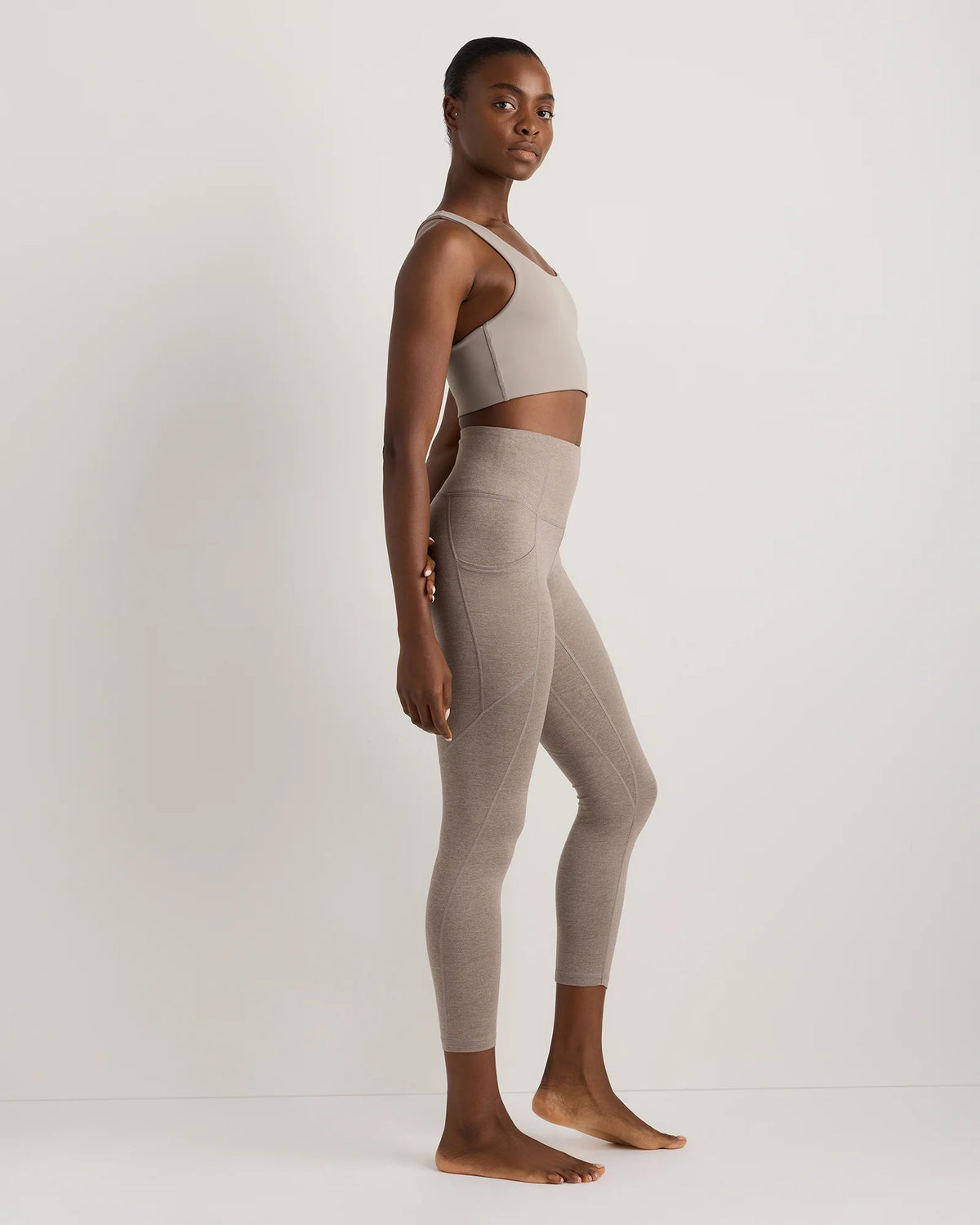 Ultra-Soft High-Rise Pocket Legging - XS / Heather Espresso