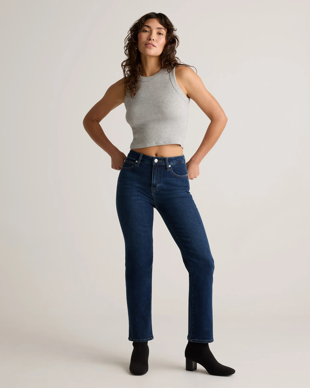 Bella Stretch Straight Jeans - 24 / Midnight Blue