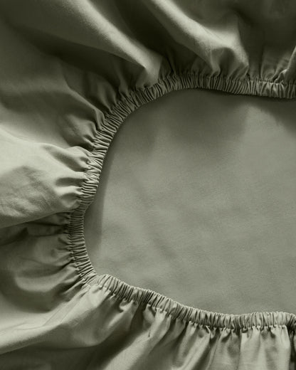 Organic Crisp Percale Sheet Set - Twin / White