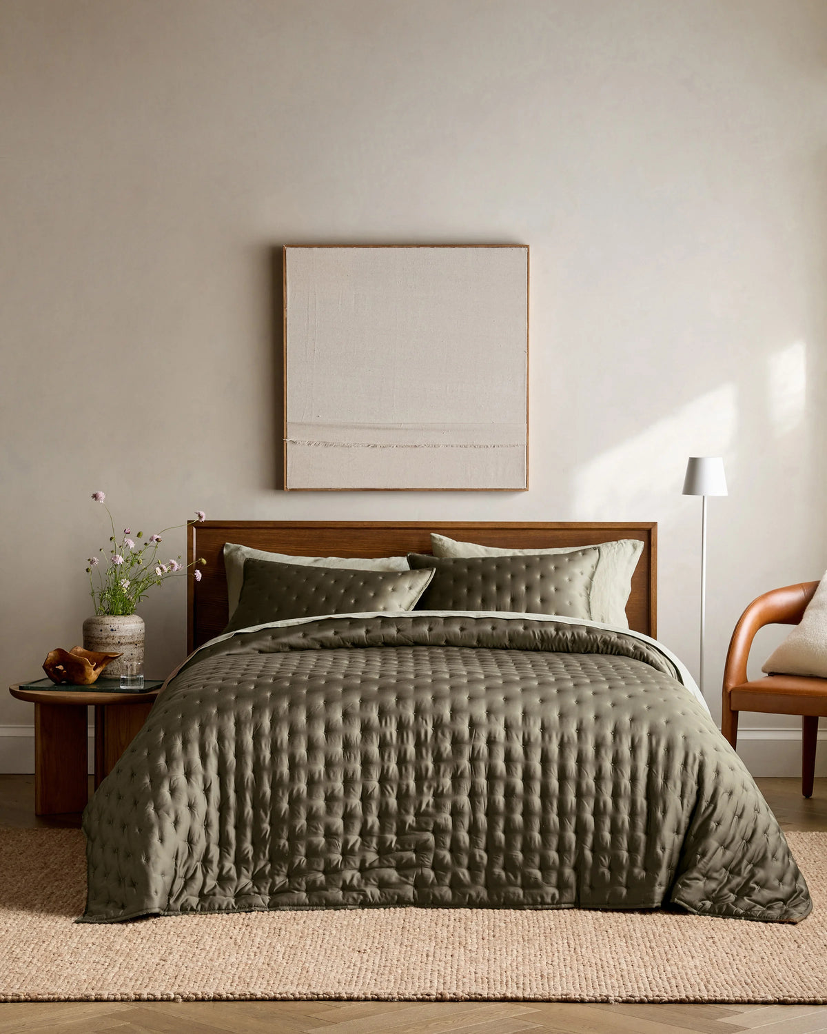 Bamboo Dream Quilted Sham Set - Standard / Sage