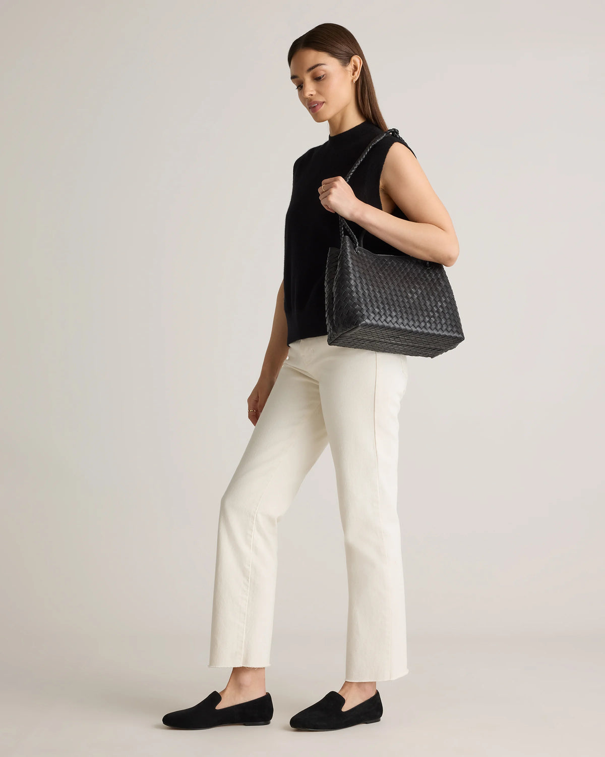 Romy Handwoven Satchel - One Size / Cognac
