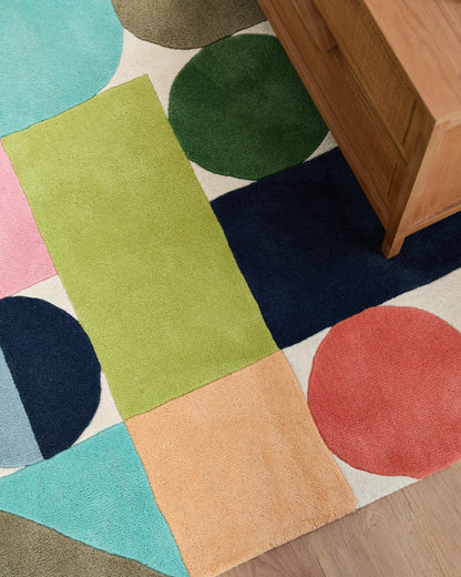 Bold Shapes Hand-Tufted Wool Rug - 3'6" x 5'6" / Multi