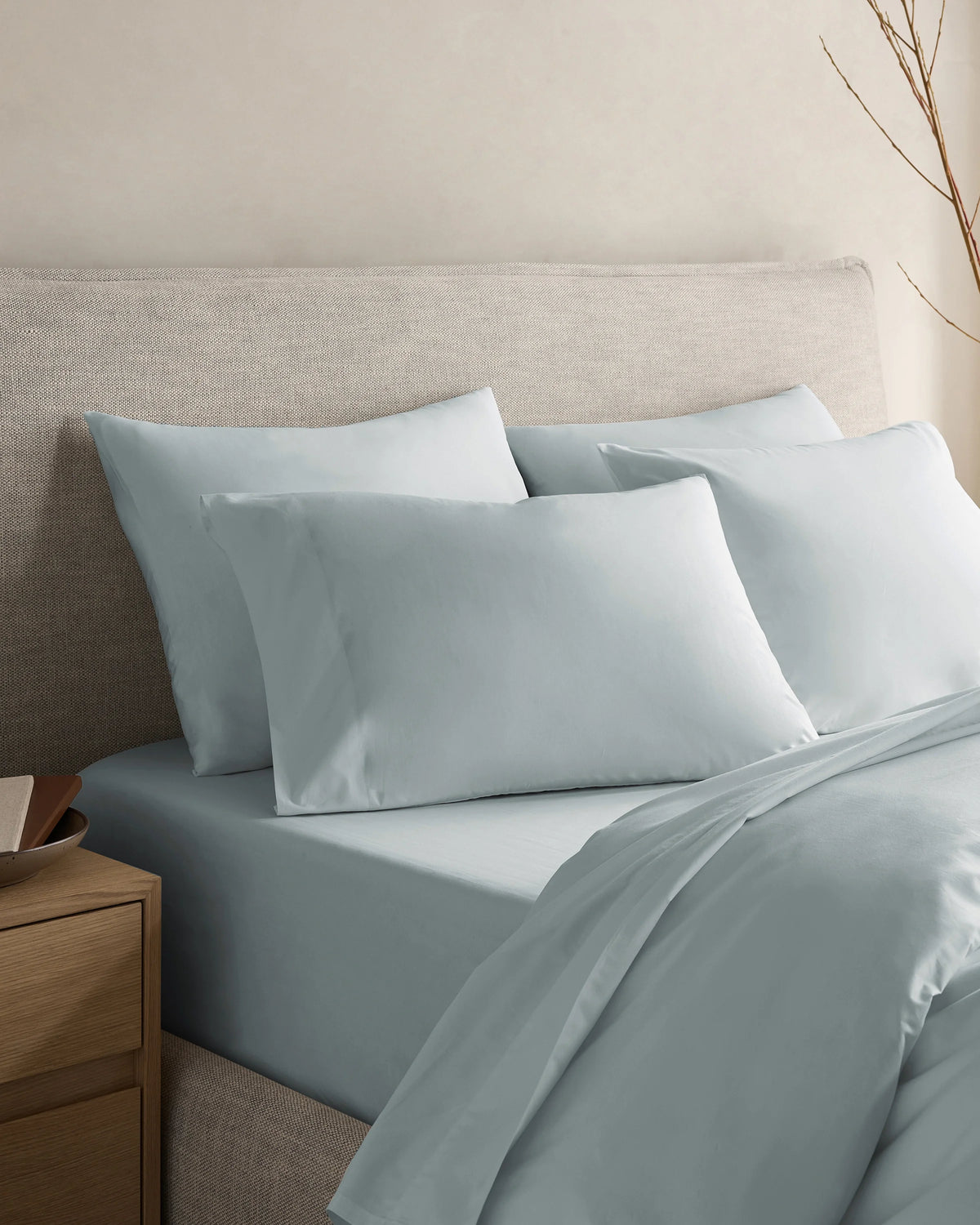 Organic Crisp Percale Deluxe Bedding Bundle - Twin / White