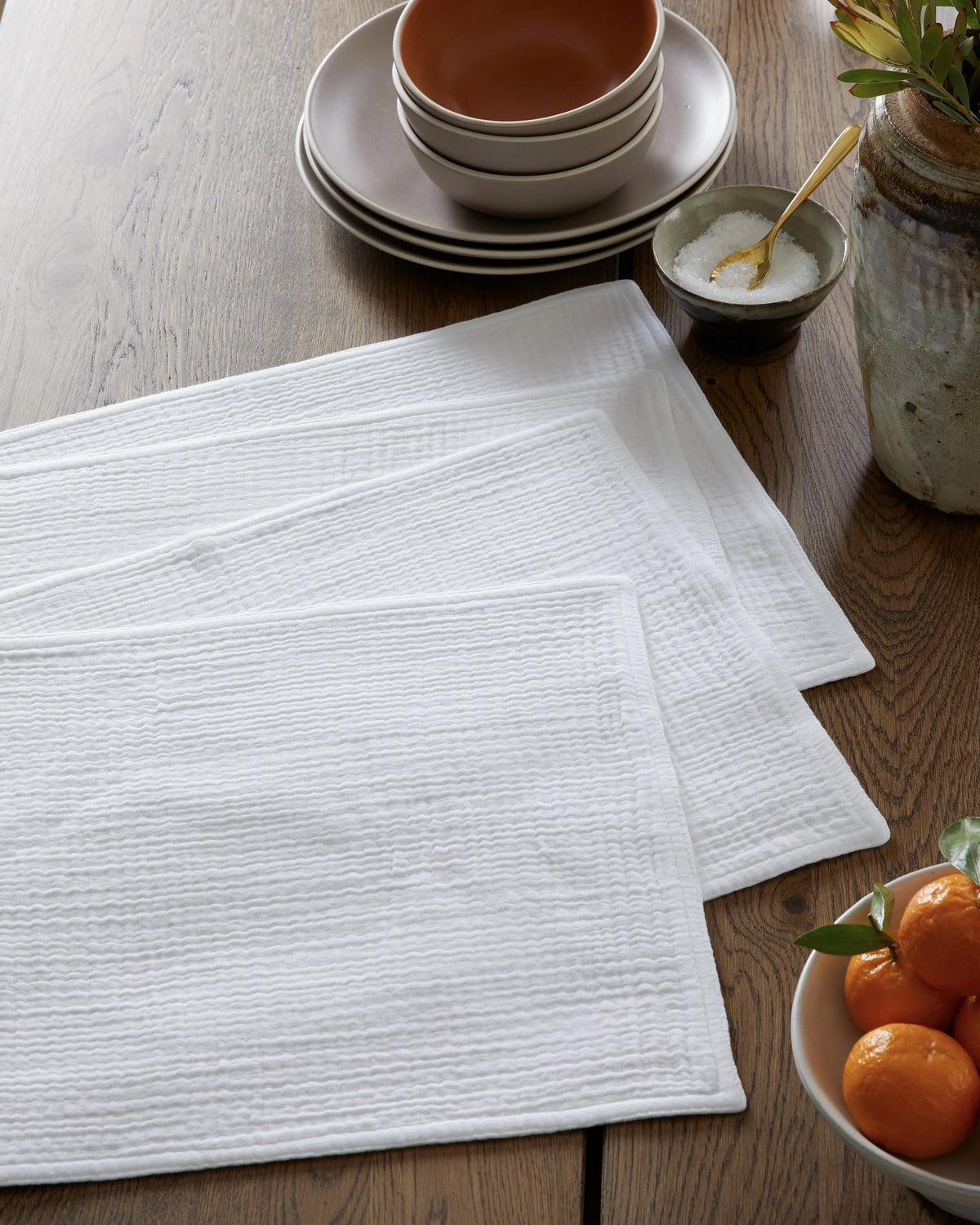 Organic Cotton Gauze Placemats - One Size / Chocolate