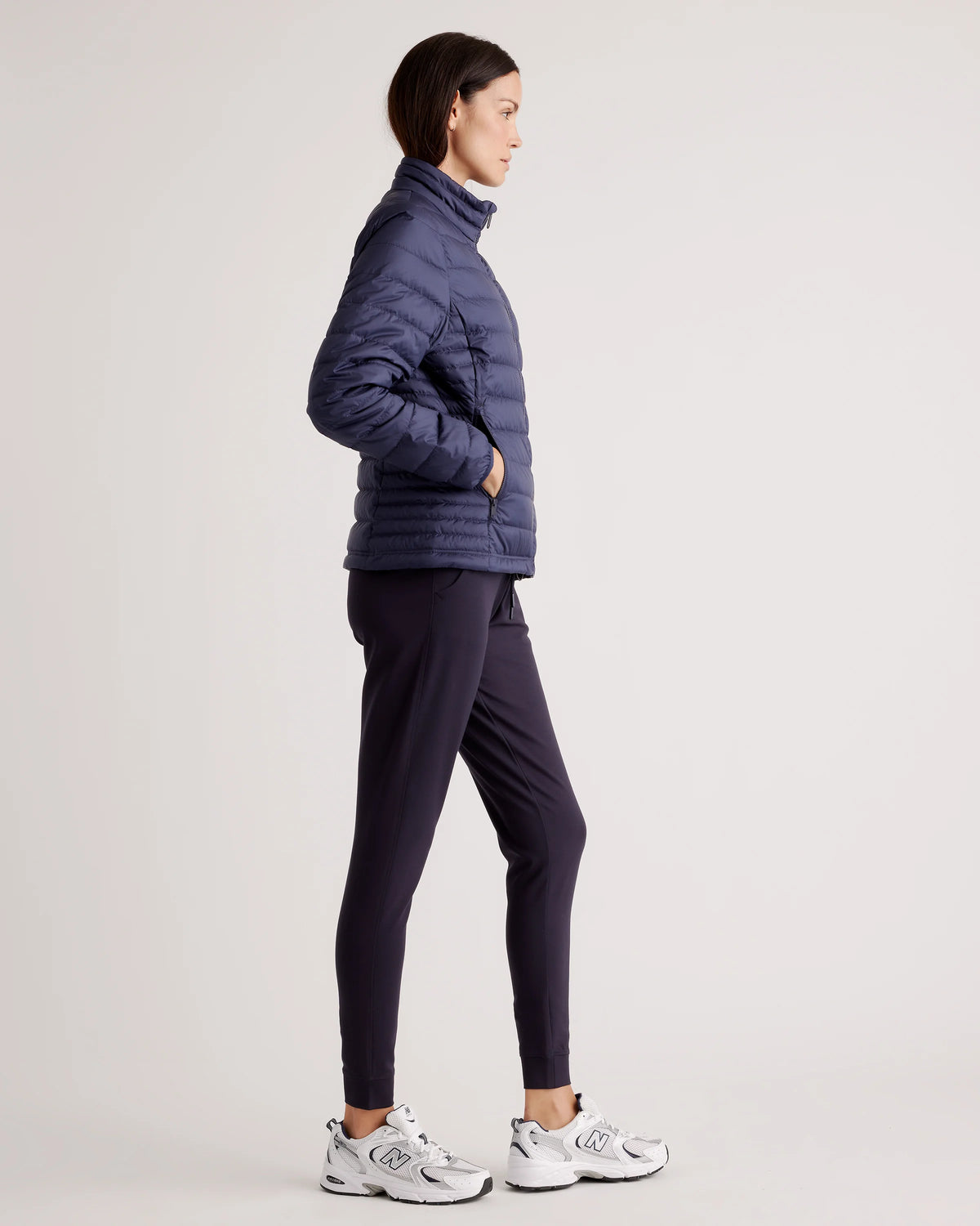 Lightweight Down Packable Puffer Jacket - XS / Black