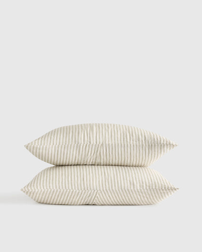 European Linen Sham Set - Standard / White