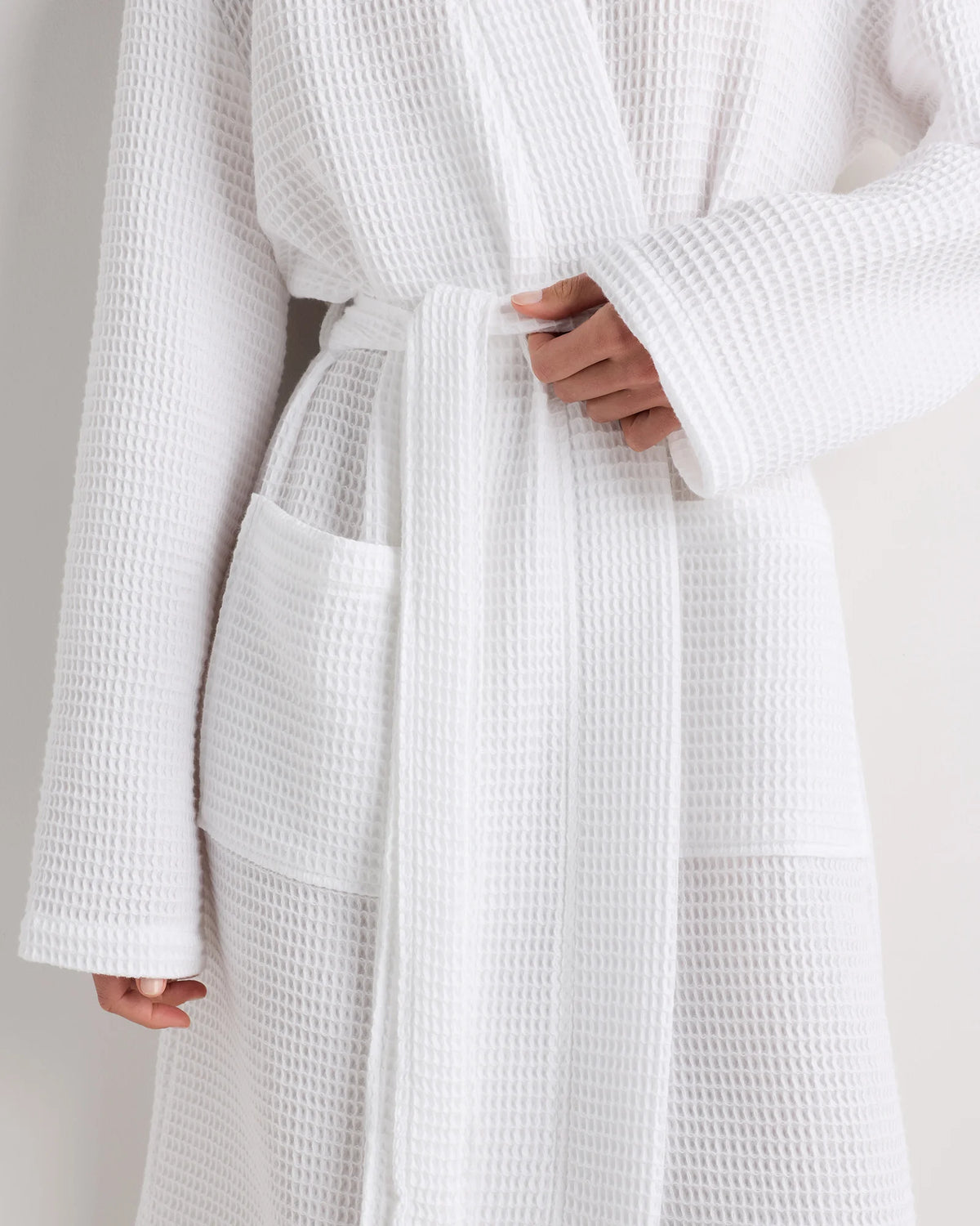 Organic Turkish Waffle Robe - XS / White