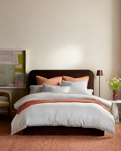 Bamboo Stripe Sham Set - Standard / Double Stripe Espresso