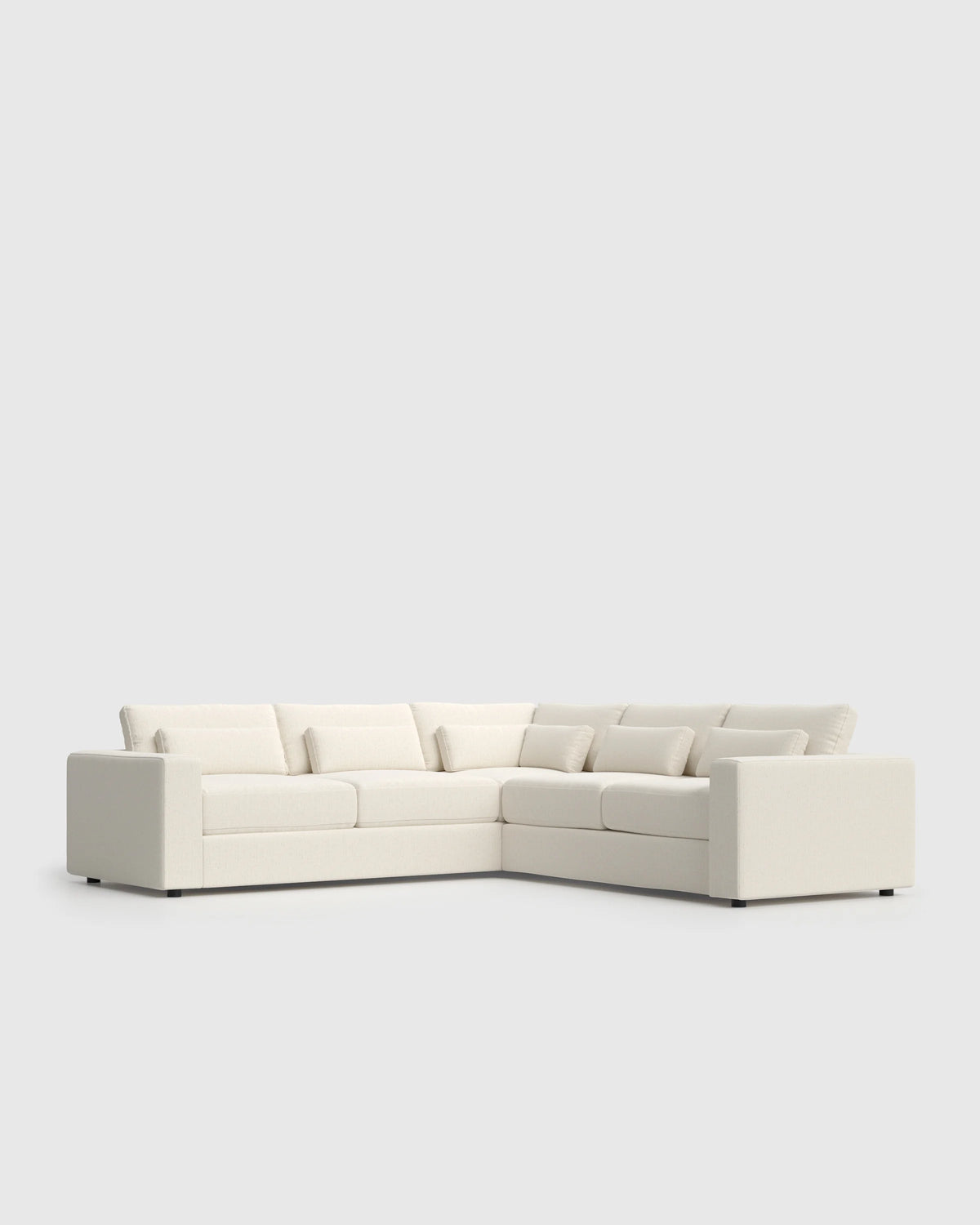 Ashford Deep Seat L Sectional in Performance Chenille Linen Blend - 119x119 / Sorrell