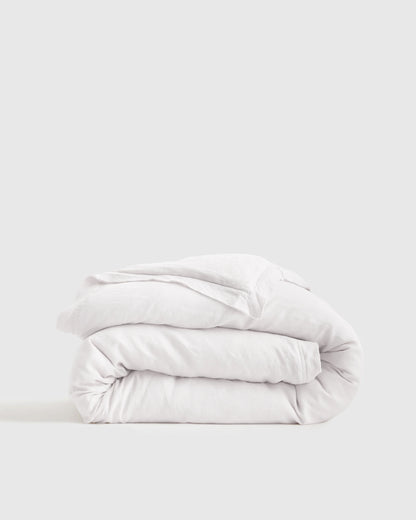 European Linen Double Flange Duvet Cover - Twin / Pine