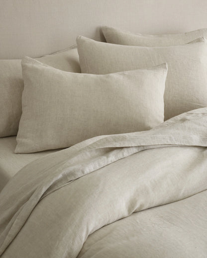 European Linen Chambray Sham Set - Standard / Natural