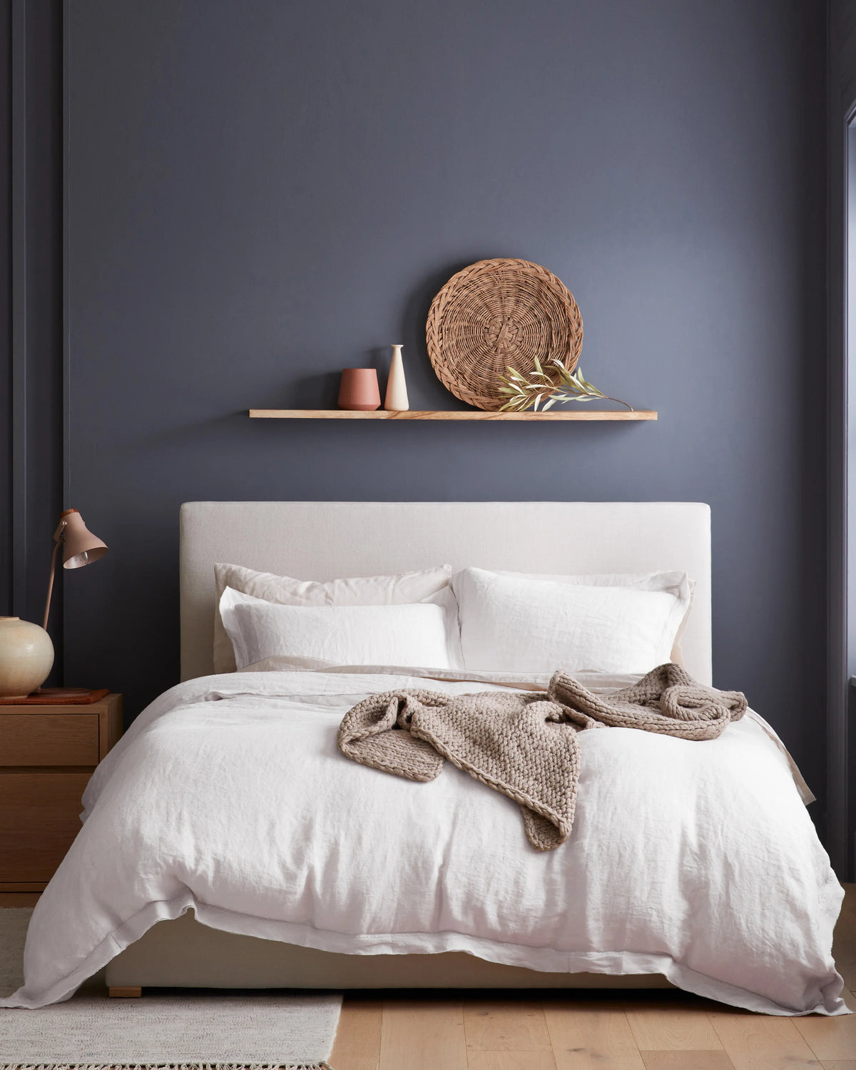 European Linen Double Flange Duvet Cover - Twin / Pine
