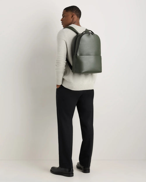 Excursion Italian Leather Laptop Backpack - One Size / Black