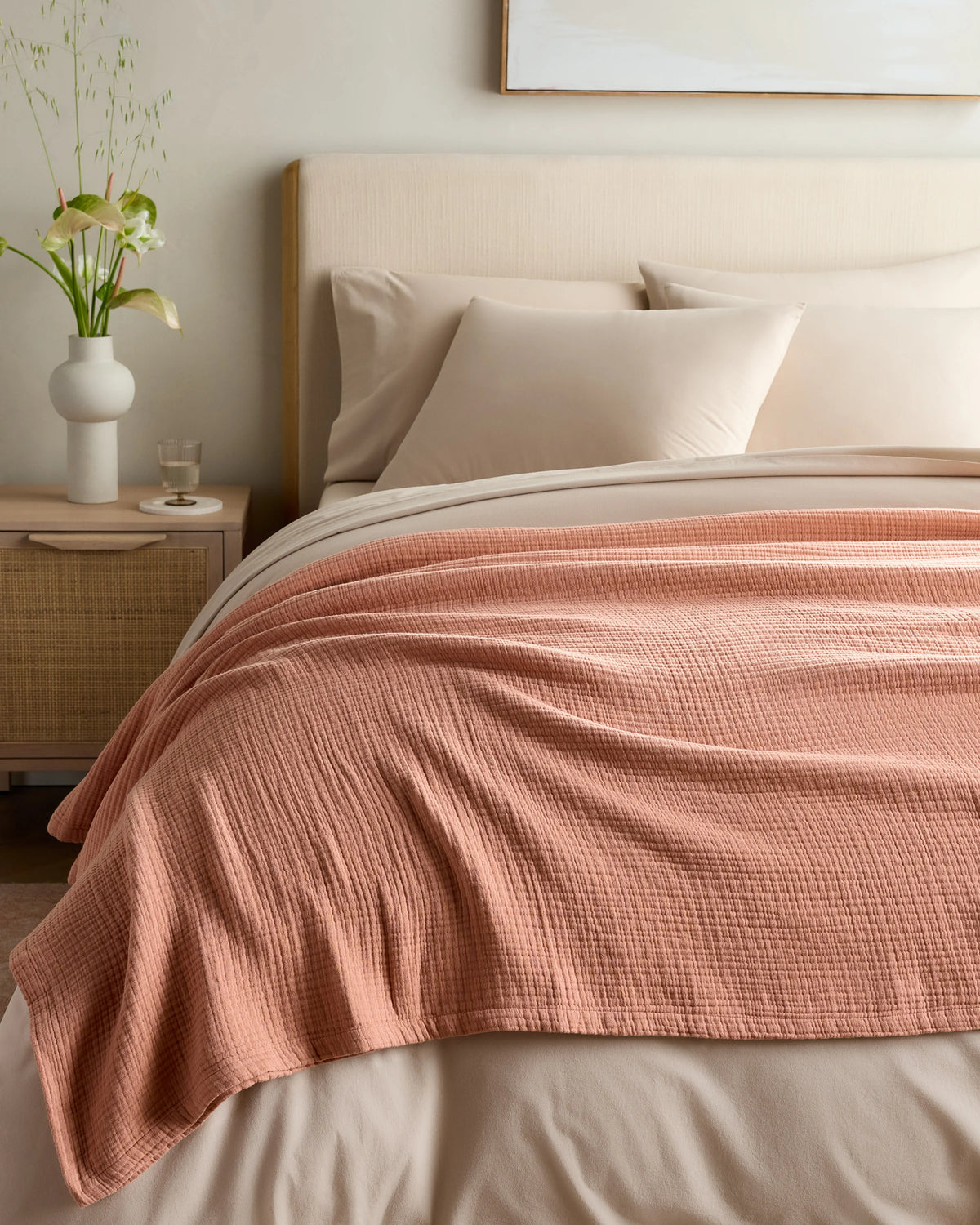 Organic Cotton Gauze Blanket - Full/Queen / Dried Sage