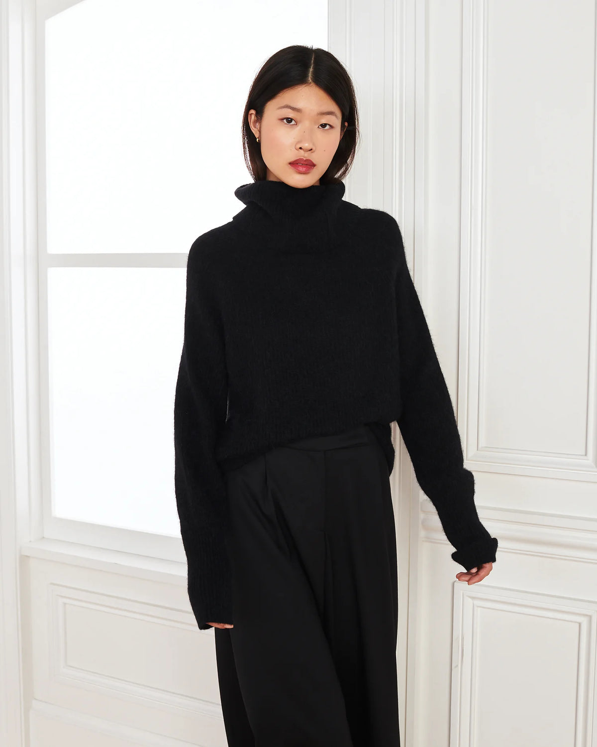 Baby Alpaca-Wool Turtleneck - XS / Light Grey