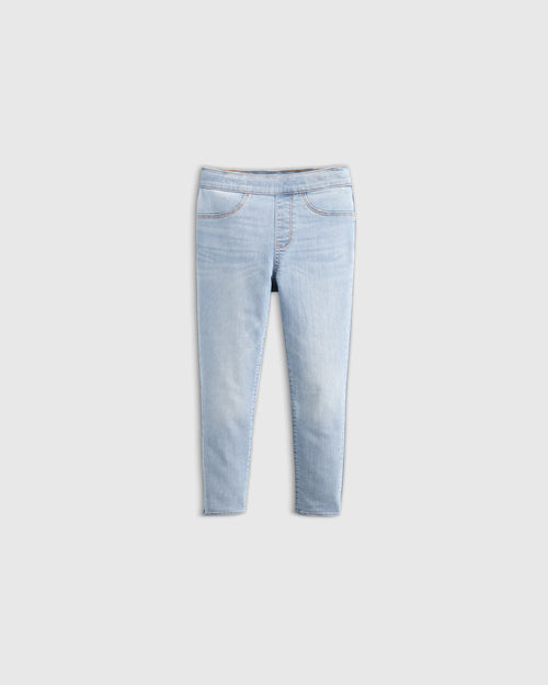 Girls EcoStretch Pull On Jeggings - 9-12M / Light Wash