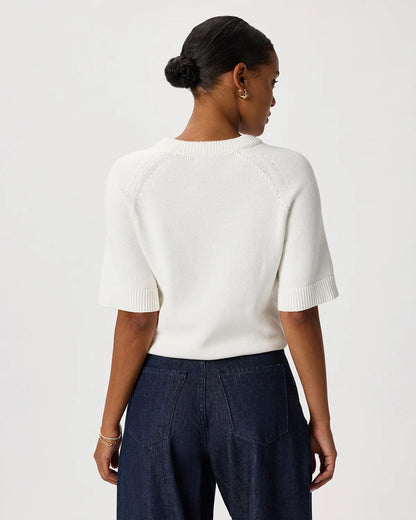 100% Organic Cotton Sweater Tee - XS / Navy