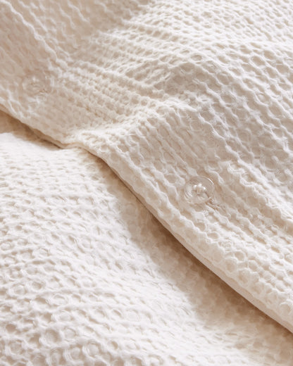 Organic Luxe Honeycomb Duvet Cover Set - Twin / Mineral