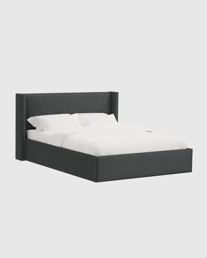 Wingback Bed in Performance Velvet - Full / Butterscotch