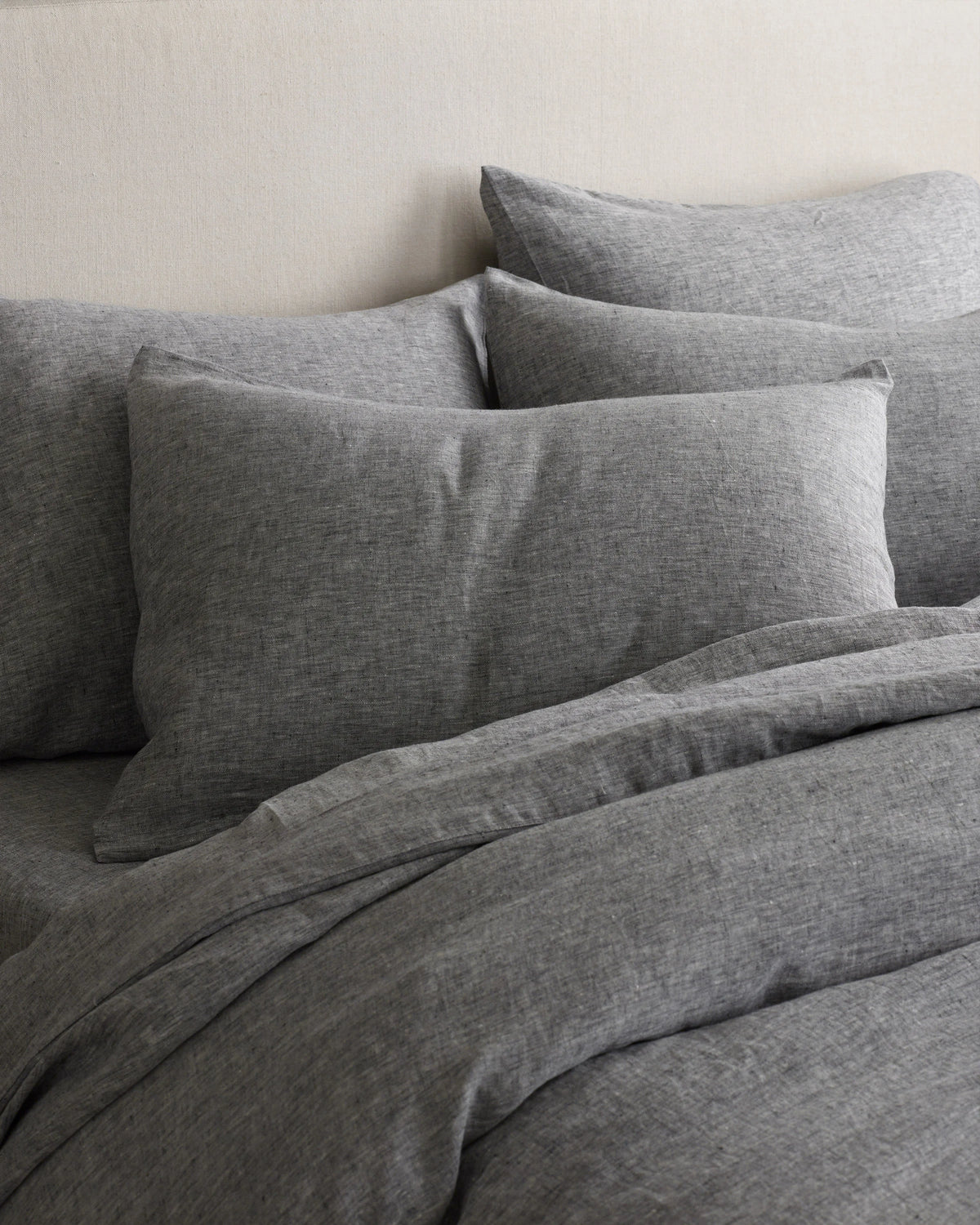 European Linen Chambray Sham Set - Standard / Natural