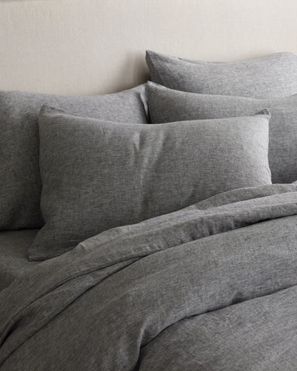 European Linen Chambray Sham Set - Standard / Natural