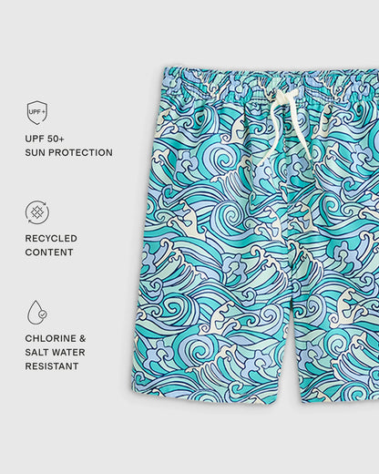 Swim Trunk - 6 / Wavy Fish
