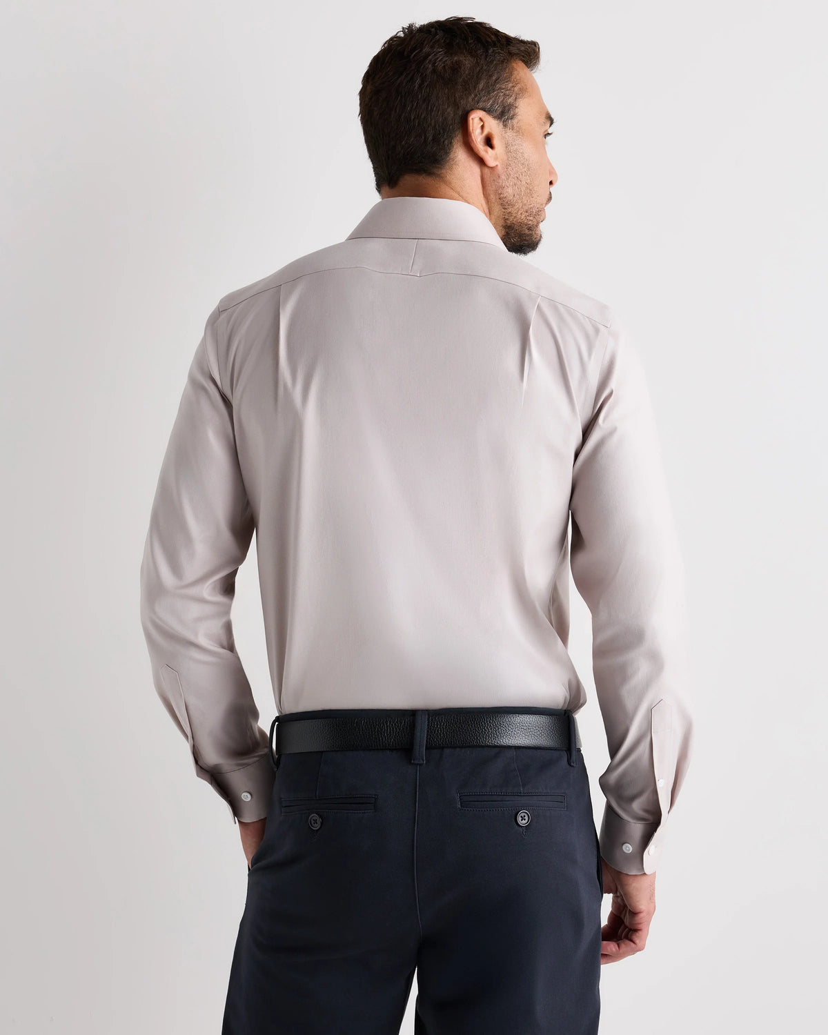 Organic Cotton Oxford Non-Iron Dress Shirt - S / Bold Black
