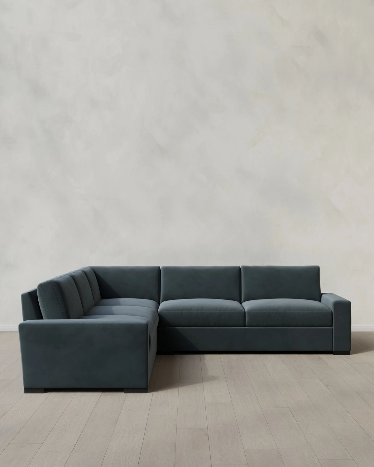 Stillman L Sectional in Performance Velvet - 116x116 / Java