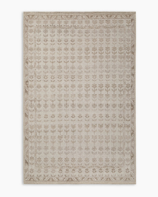 Mabel Hand-Knotted Wool Rug - 3' x 5' / Beige