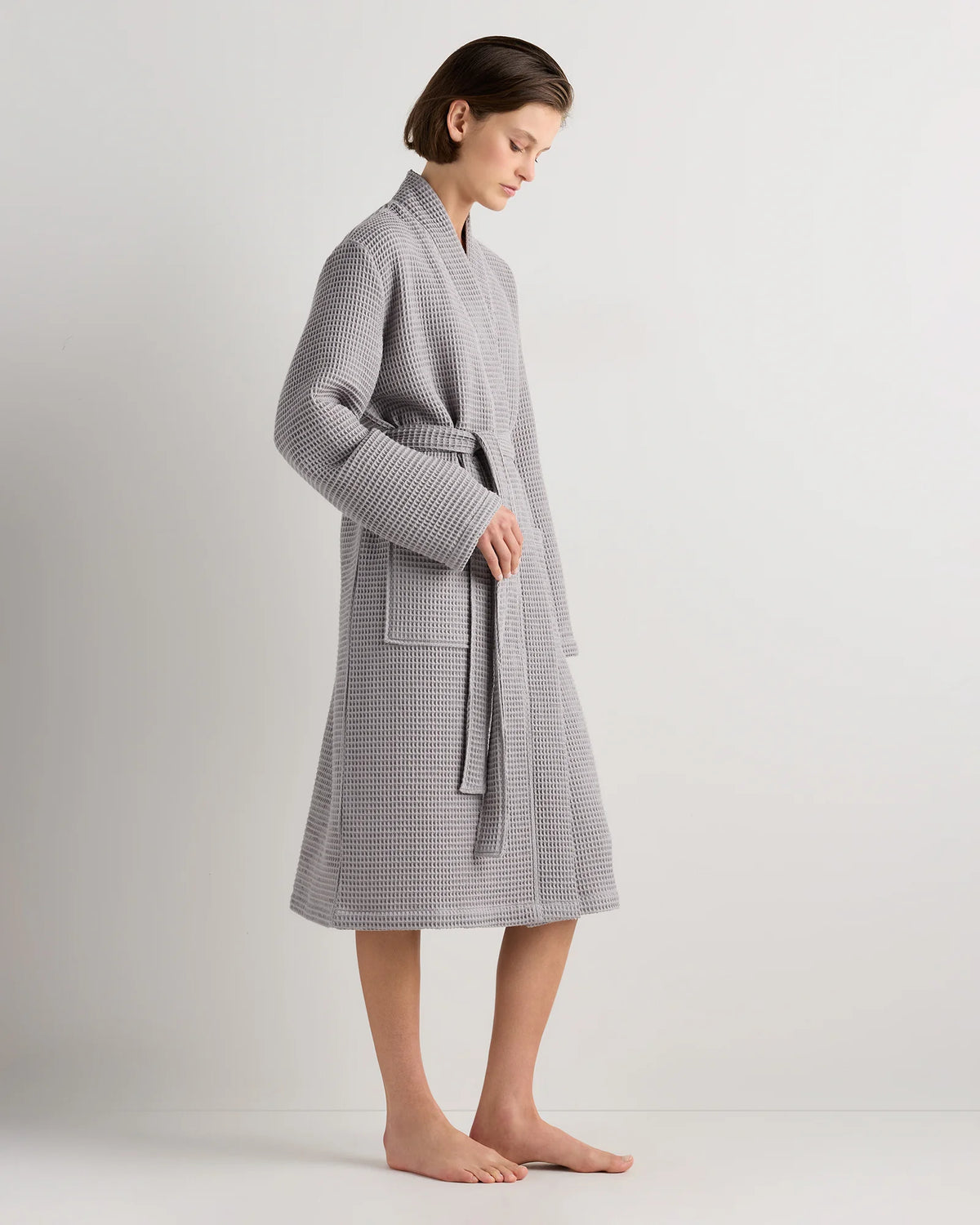 Organic Turkish Waffle Robe - XS / White