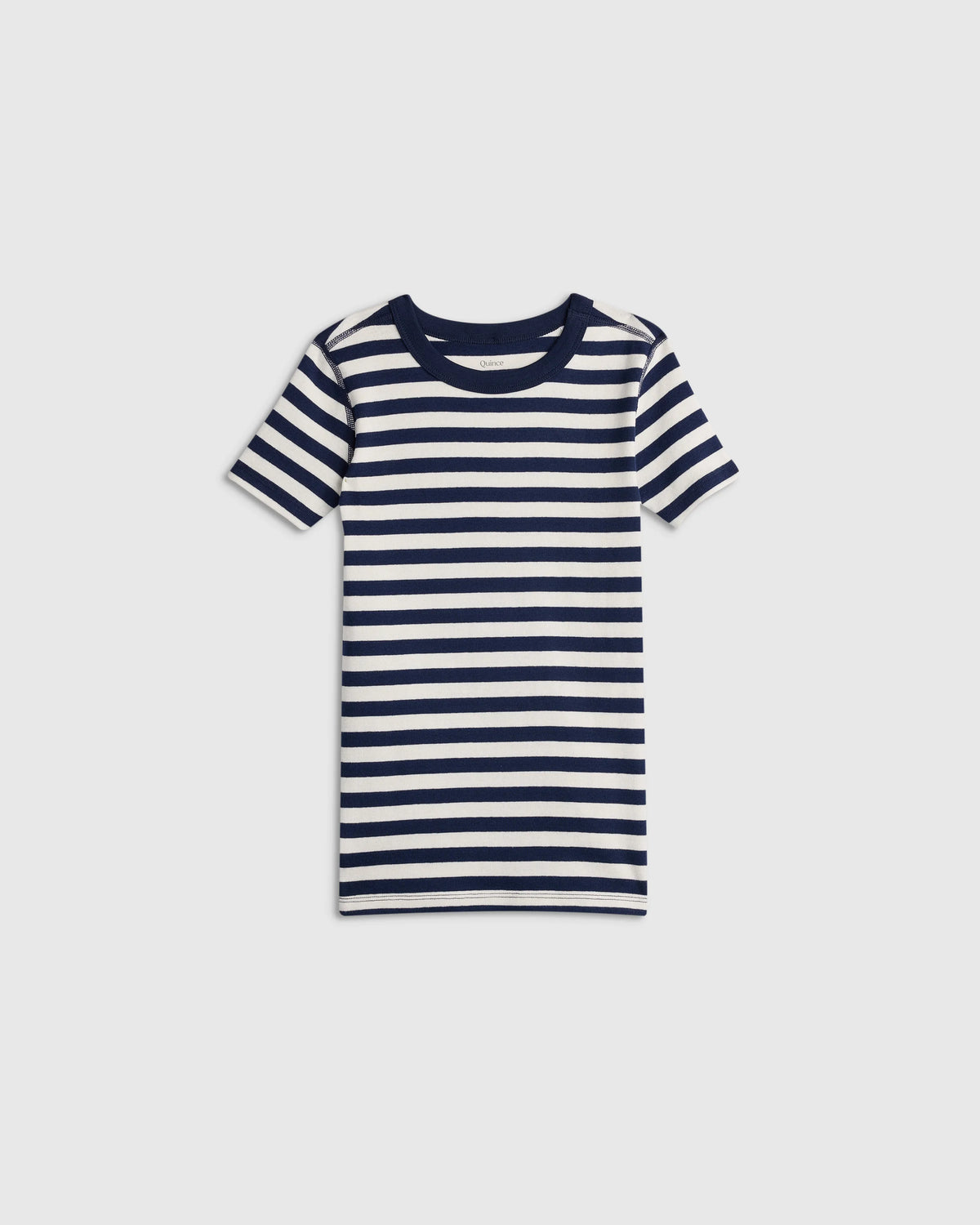 100% Organic Cotton Short Sleeve and Shorts Pajama Set - 2T / Navy Stripe