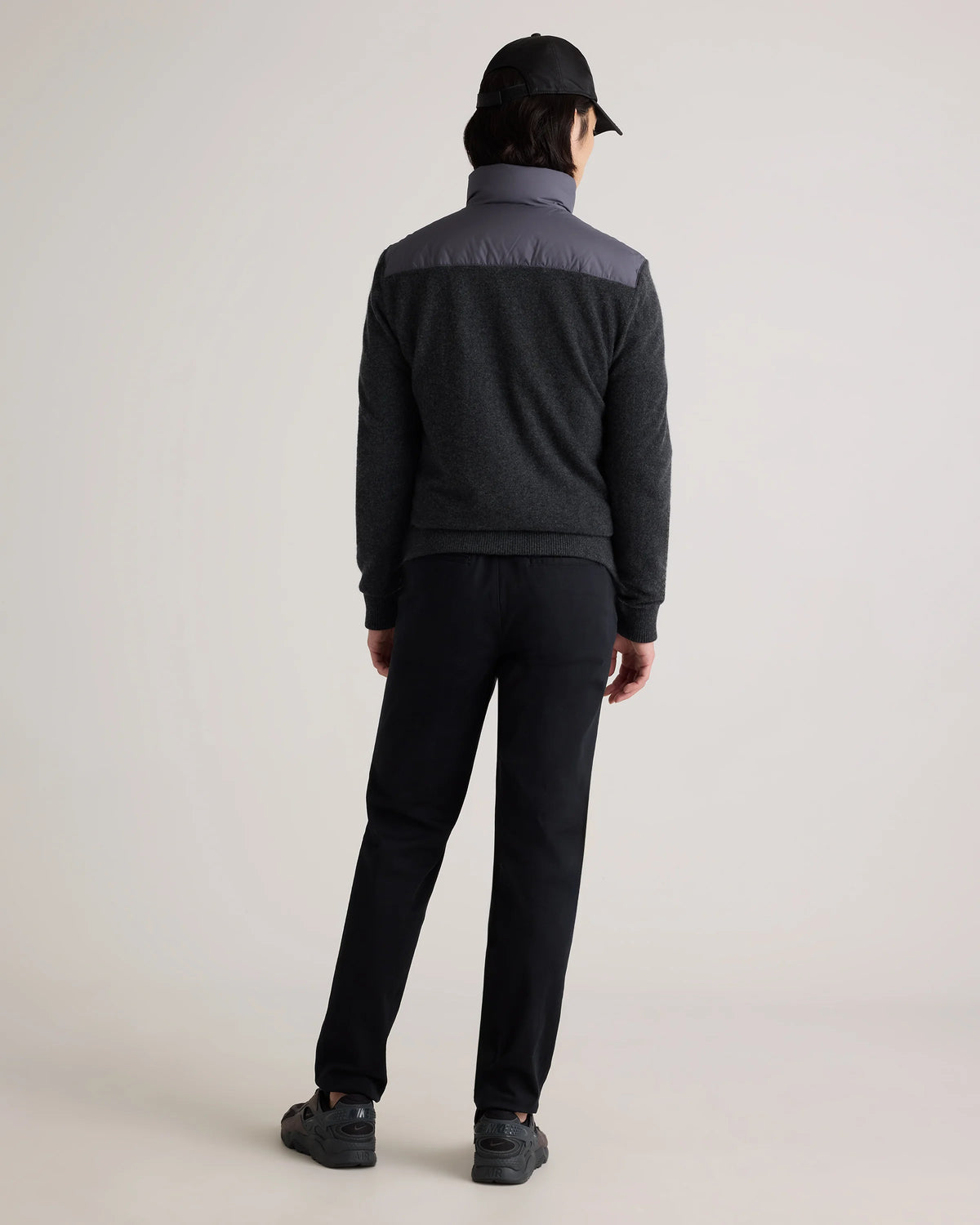 Mixed Media Down and Cashmere Jacket - S / Black