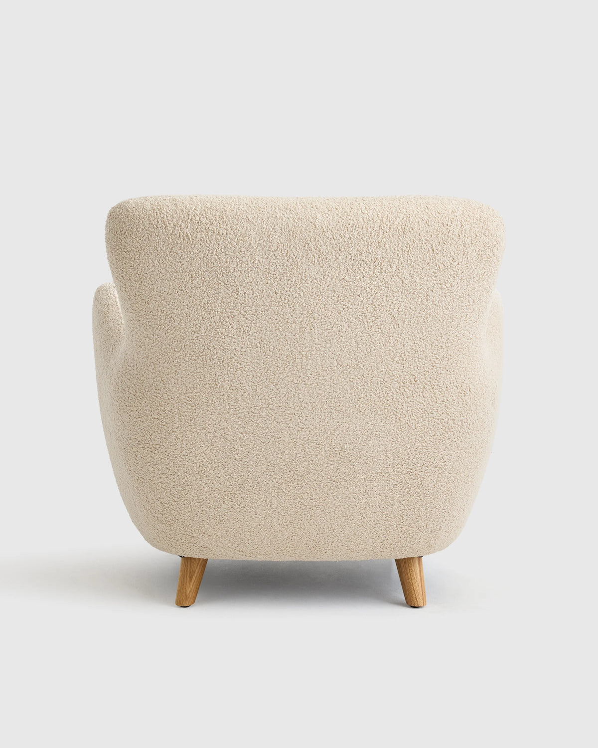Teddy Boucle Petite Wingback Accent Chair - One Size / Oatmeal