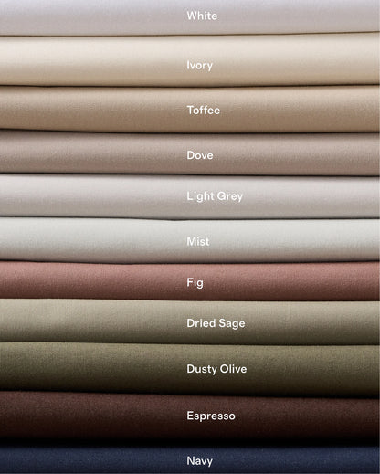 Organic Crisp Percale Fitted Sheet Set - Twin / Espresso