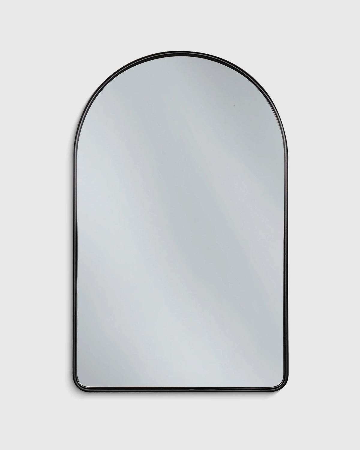 Arched Metal Framed Wall Mirror - One Size / Silver Metal Frame