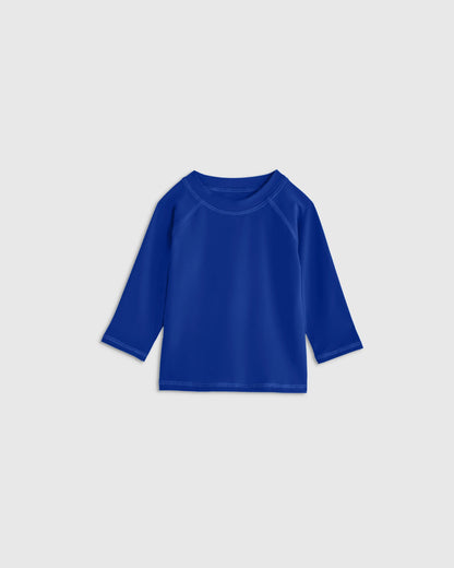 Long Sleeve Raglan Rash Guard - 6-9M / Island Aqua