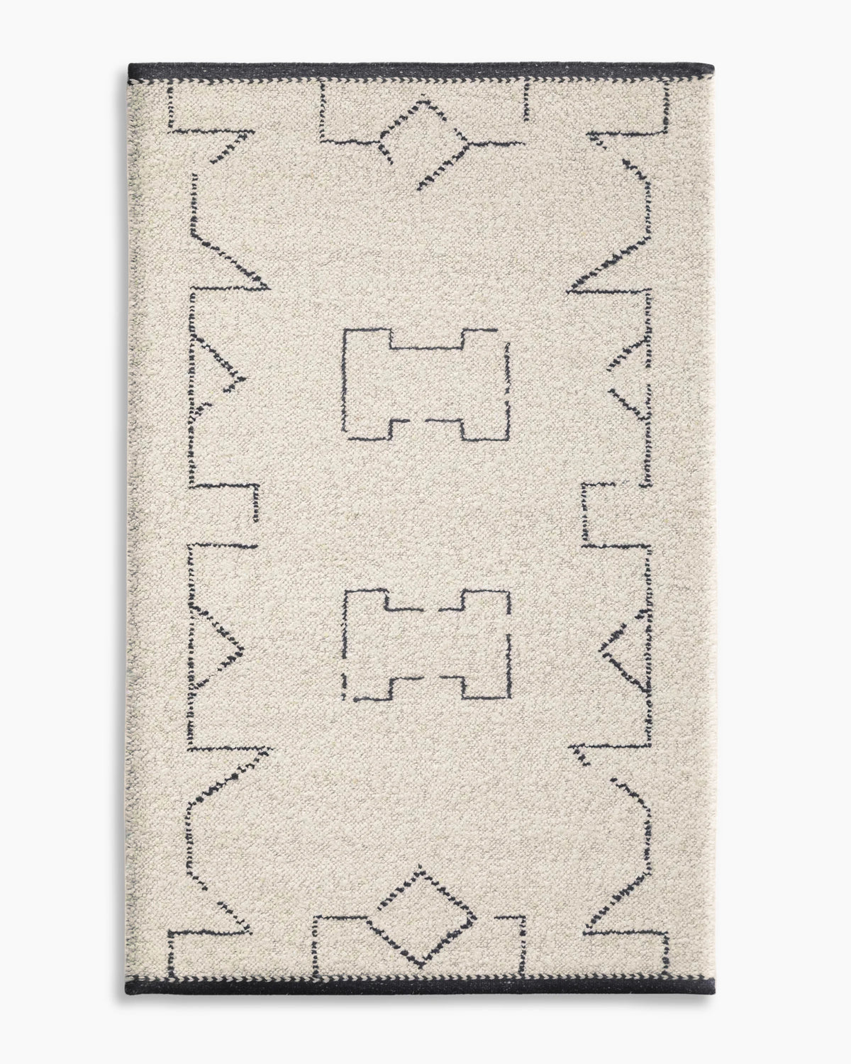 Saira Hand-Loomed Wool Rug - 5' x 8' / Charcoal