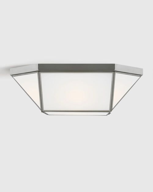 Geometric Steel Flush Mount - One Size / Silver