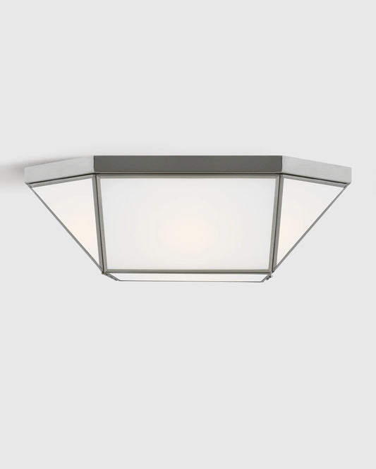 Geometric Steel Flush Mount - One Size / Silver