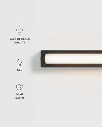 Ribbed Steel LED Vanity Sconce - 22" / Brass