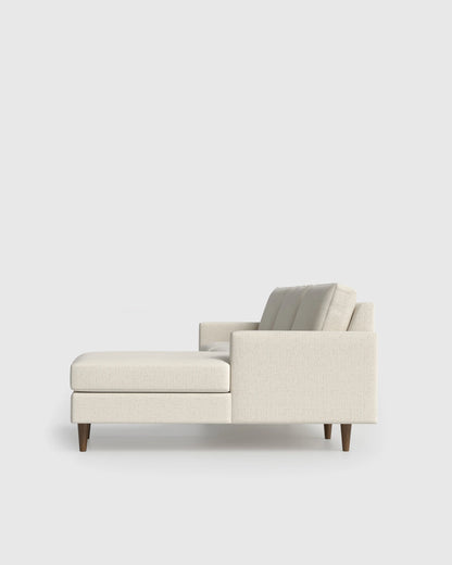 Atlas Midcentury Chaise Sectional in Performance Chenille Linen Blend - 106" Right Arm / Sorrell