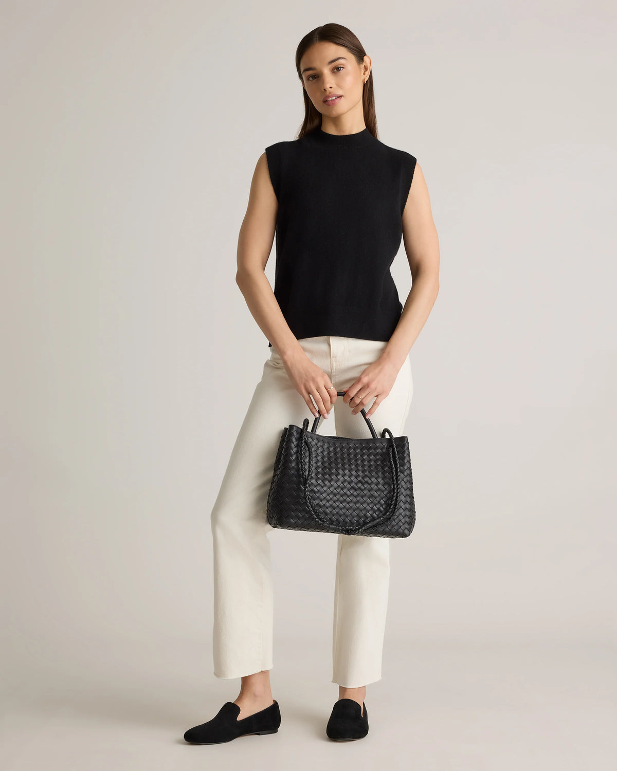 Romy Handwoven Satchel - One Size / Cognac
