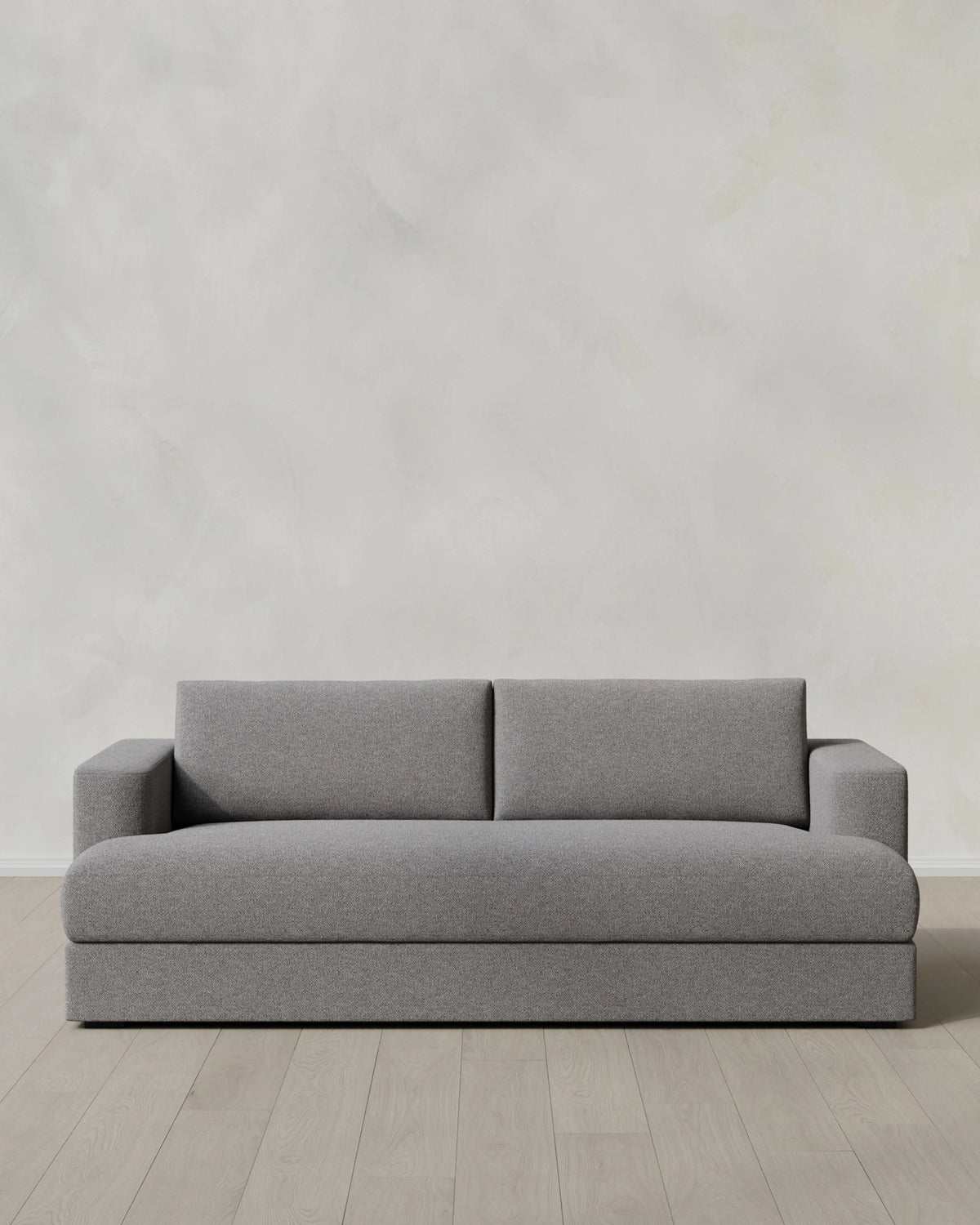Sierra Curved Arm Sleeper Sofa in Performance Basketweave - One Size / Flax