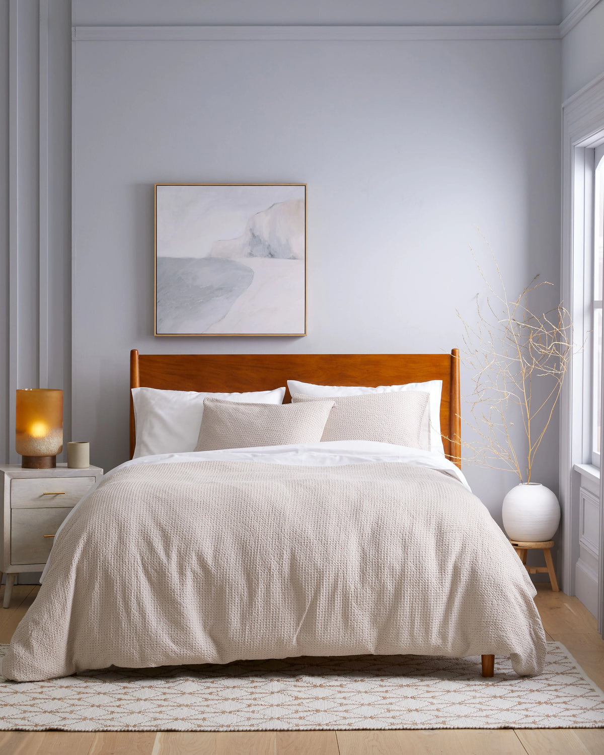Organic Luxe Honeycomb Duvet Cover Set - Twin / Mineral