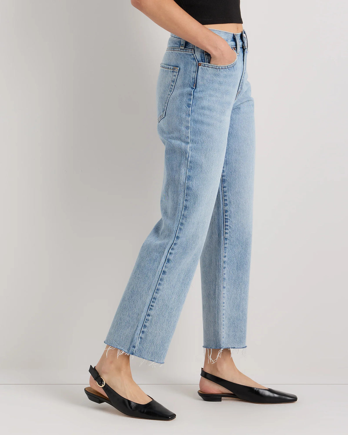 Bella Rigid Straight Jeans - 24 / Rinsed Indigo Blue