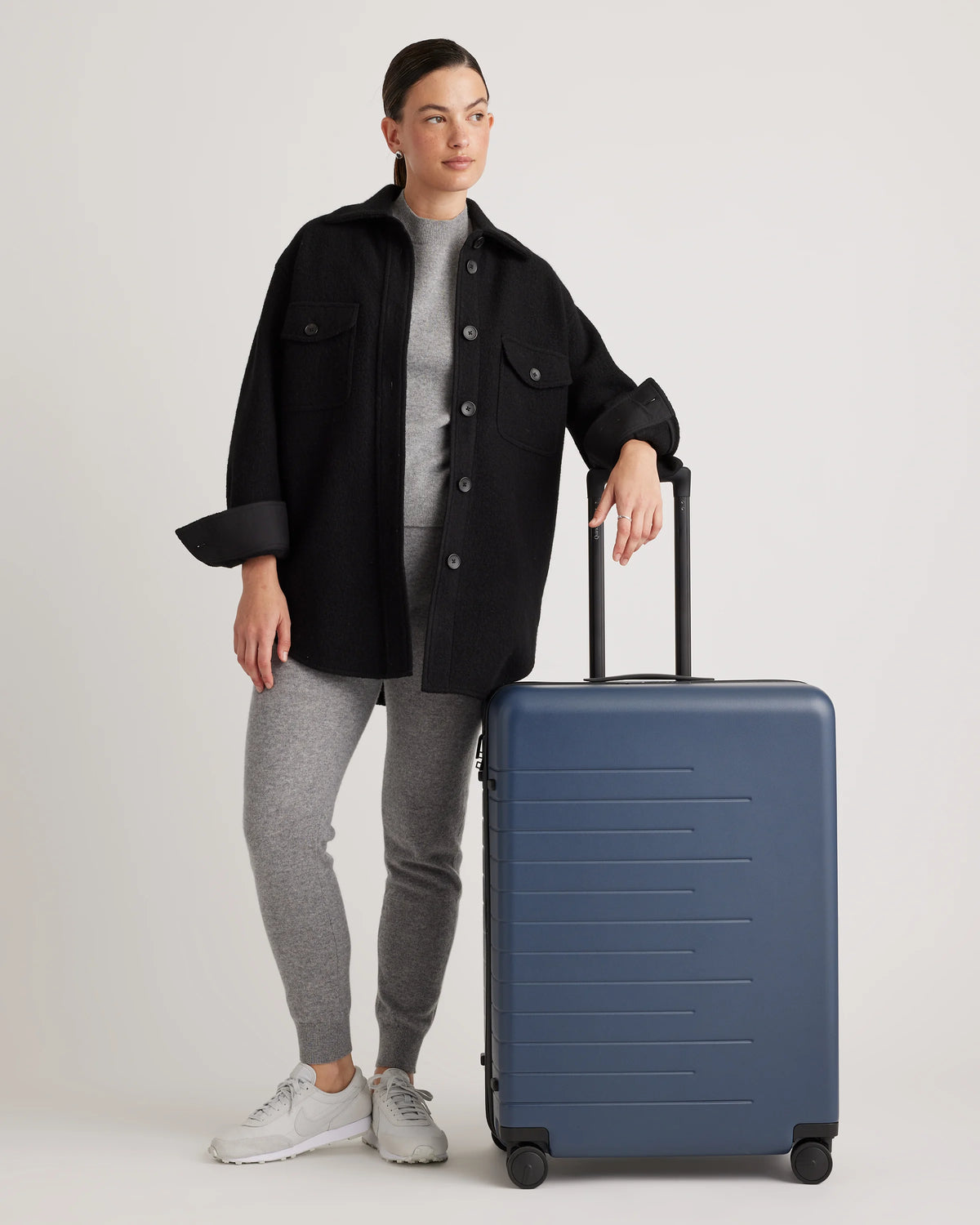 Expandable Carry-On & Large Check-In Suitcase Set - One Size / Dark Green