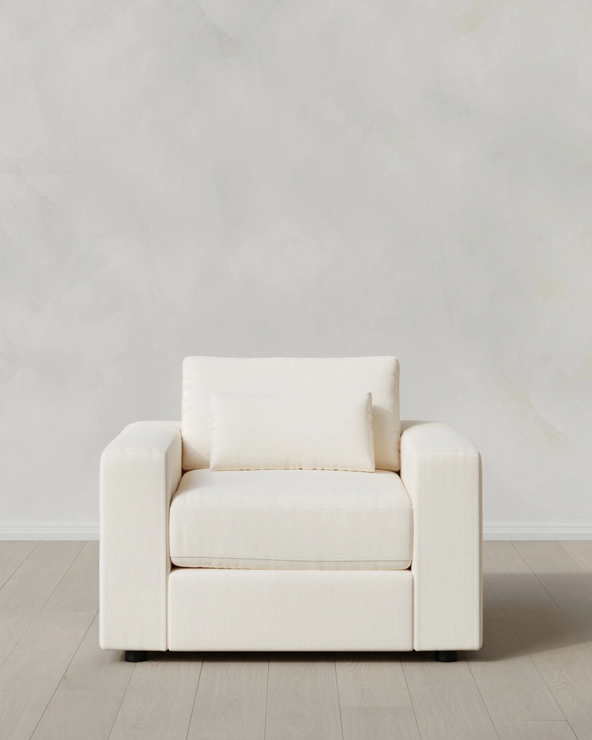Ashford Deep Seat Chair and a Half in Performance Chenille Linen Blend - 46" / Snow