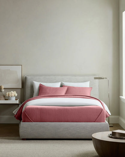 Organic Ribbed Cotton Coverlet - Twin / Toffee