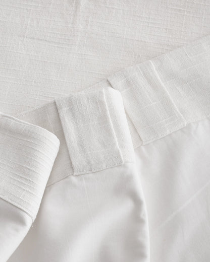 Cotton Slub Curtain - Single Panel - 48x84 / White